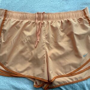 Nike Women's Light Orange Athletic Shorts